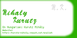 mihaly kurutz business card