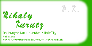 mihaly kurutz business card